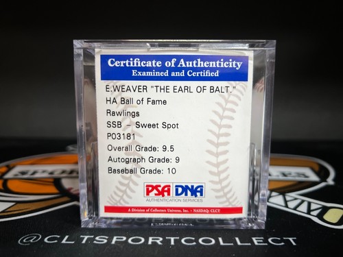 EARL WEAVER Signed Auto Autographed NICKNAME Baseball PSA/DNA 9.5 SWEETSPOT HOF - Picture 3 of 6