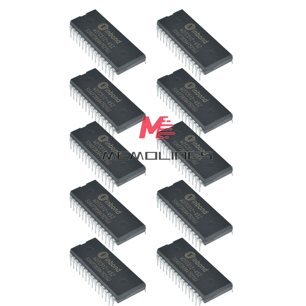 10 pezzi W27C512-45Z W27C512 DIP IC EEPROM 512KBIT 45NS Winbond EEPROM 10 pezzi W27C512-45Z W27C512 DIP IC EEPROM 512KBIT 45NS Winbond EEPROM