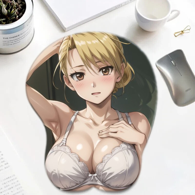 Alfombrilla de ratón ergonómica Riza Hawkeye Full Metal Alchemist Brotherhood FMA 3D Tetas