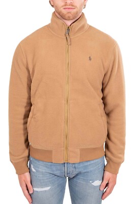 Polo Ralph Lauren Brushed Fleece Jacket Brown Tan $248 Size XL | eBay