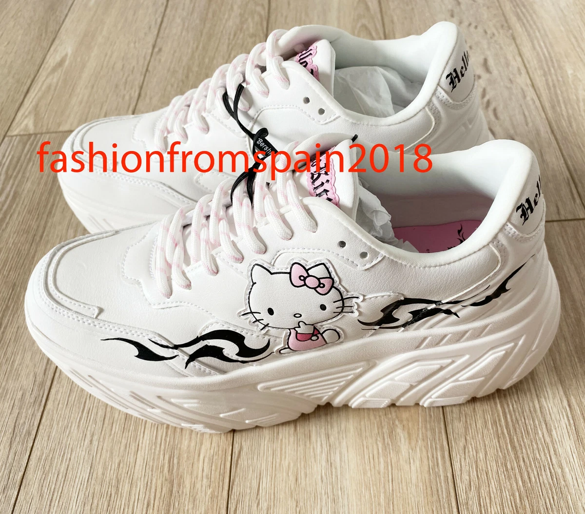 BERSHKA (ZARA GROUP) Hello Kitty platform trainers SHOES WHITE 35-42 1504/660 |