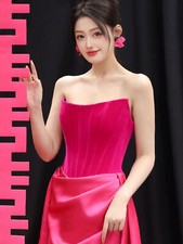 Noble Evening Formal Party Ball Gown Prom Bridesmaid Tail Host Dress TSJY19677