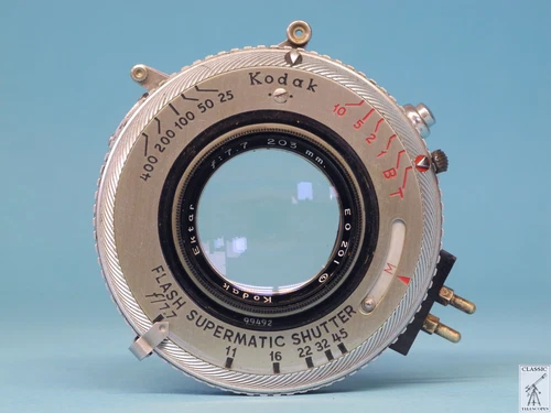 Kodak Ektar 203mm f:7.7 Flash Supermatic Shutter - Large Format Photo Lens (USA)