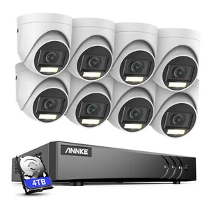 ANNKE 8CH DVR 5MP Système de caméra de sécurité audio Détection humaine Couleur Nuit IP67