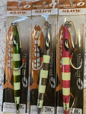 Ocean Cat 200 Gram Jigs, Rigged & Ready to Fish,