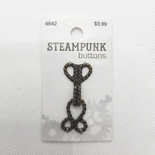 Blumenthal Lansing Steampunk Buttons Buckle Clasp Hook 1 1/2" 38mm Antique Gold