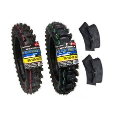 Dunlop Mx34 60100-10 70100-10 Tires And Tubes Front Rear Set Cfr50 Sx50 Ttr50