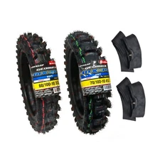 Dunlop MX34 60/100-10 70/100-10 Tires and Tubes Front Rear Set CFR50 SX50 TTR50
