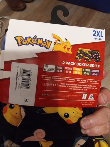 Bioworld 2 Pack Men's Pokémon Boxer Briefs Size 2xl - Picture 5 of 6