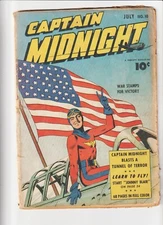 Captain Midnight Assaults the Heart of Japan #10 CLASSIC FLAG CVR WWII STORIES