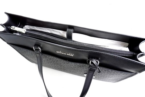 Sac Michael Kors sac à main Jet Set Travel LG MF PKT logo mort noir neuf - Photo 10 sur 14