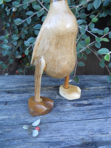 Cute Wooden Duck Bamboo Wood 40/35/25 cm Natural Colour Home Decoration - Picture 7 of 10