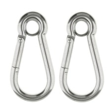 2 Pc 316 Stainless Steel Spring Snap Hook With Eyelet 11/32''