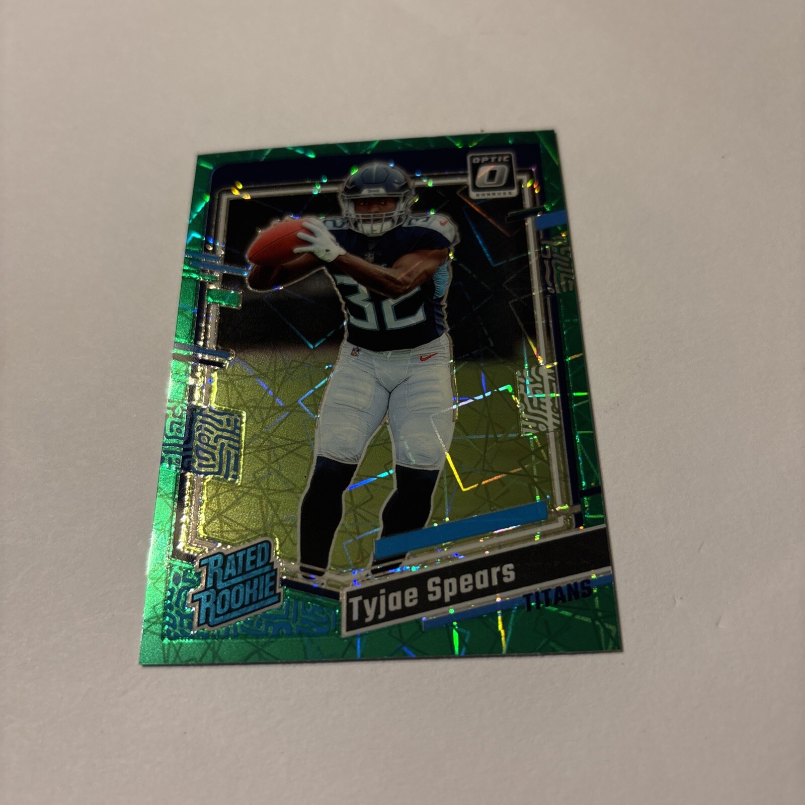 2023 Panini Donruss Optic Tyjae Spears Rated Rookie RC Green Velocity Prizm #297