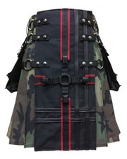 Tactical Camouflage Gothic Utility Kilt For Men