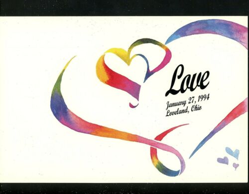 US FDC #2813 USPS Ceremony Program 1994 Loveland OH Love Heart Sunrise
