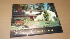1950's Beautiful Homes of Wood Brochure Interior Exterior Home Design Vintage