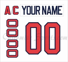 WCH Team USA Customized Number Kit For 2016 White Uniform