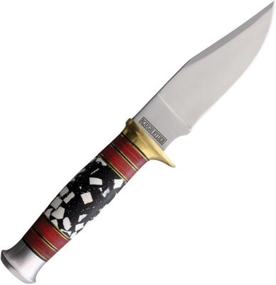 Rough Ryder Small Synthetic Hunter Black / White / Fixed Knife - RR2388-JAN-02