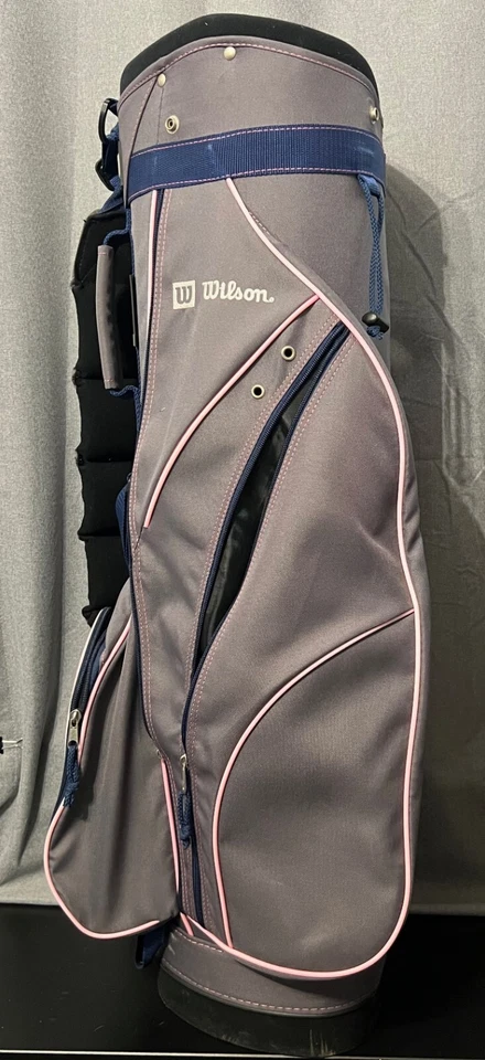"Bolsa de golf Wilson Hope cáncer de mama púrpura rosa divisor de 5 vías 5 bolsillos 34"" llevar" Foto 2 de 4