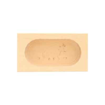 Butterform, eckig, Ziege aus Ahornholz 14 cm Butterherstellung, Lab