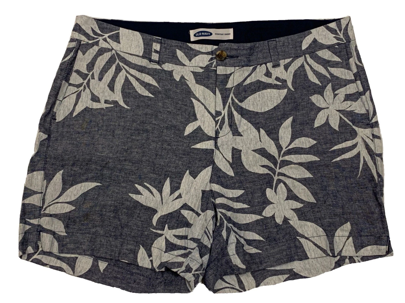 Linen Blend Floral Shorts for Women