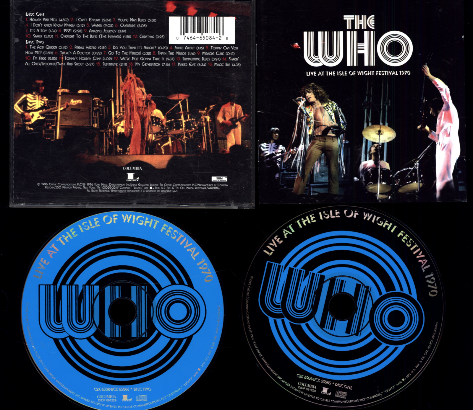 2 CDs THE WHO LIVE AT THE ISLE OF WIGHT FESTIVAL 1970