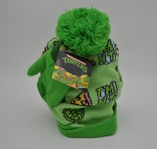 Teenage Mutant Ninja Turtles Knit Beanie  Mittens, Boys Girls 2T-5T, NEW 1 Size
