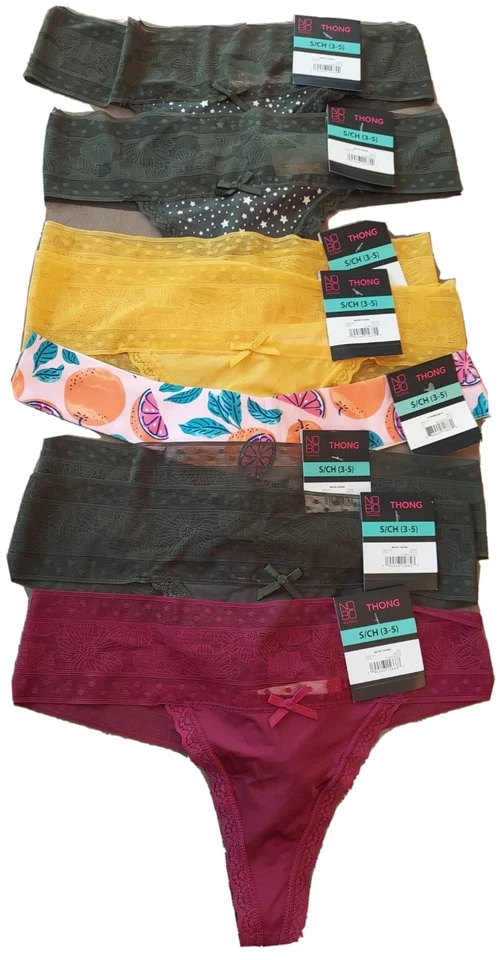 No Boundaries NOBO Microfiber Thong Panties Underwear Size XS/S/M/L/XL/2XL/3XL - Image 3 of 4