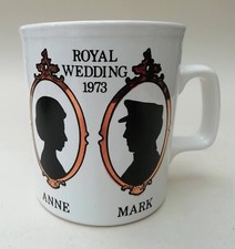 Princess Anne & Mark Phillips Royal Wedding 1973 Staffordshire Potteries Mug
