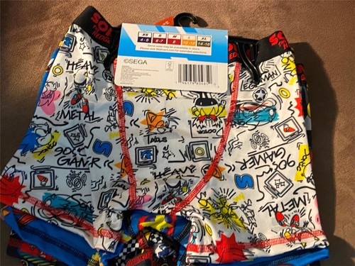 Sonic the Hedgehog Boys 4 Pack Boxer Briefs Size M (8) NWT Athletic Underwear - Picture 4 of 7
