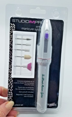 Studio M Pro Manicure System With Tools and Carry Pouch Batteries Not Included