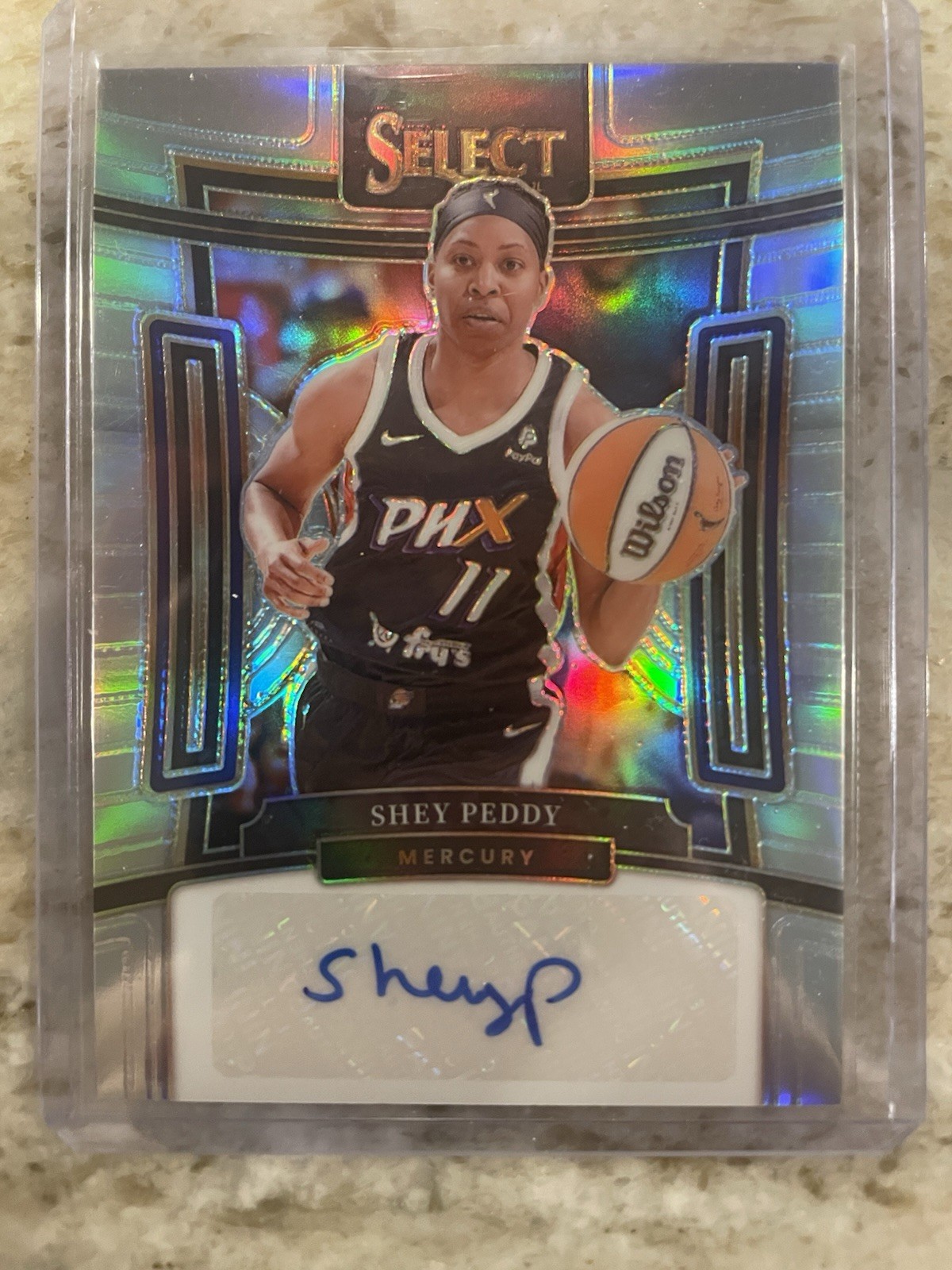 2024 Select WNBA Shey Peddy Signatures Silver Prizm Auto #SG-SP Phoenix Mercury