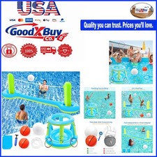 Inflatable 3-in-1 Pool Games Set - Water Voll...