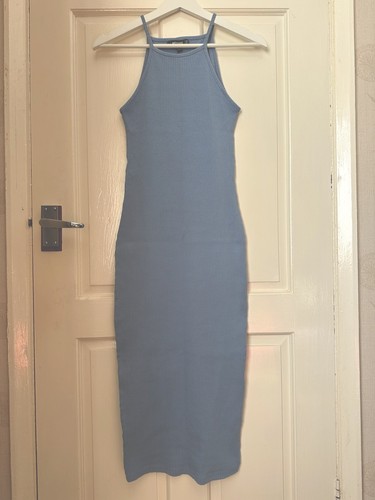 MISSGUIDED Blue Bodycon Maxi Dress Size 10