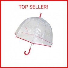1265AXRed Bubble Clear Umbrella, Dome Shape Clear Umbrella