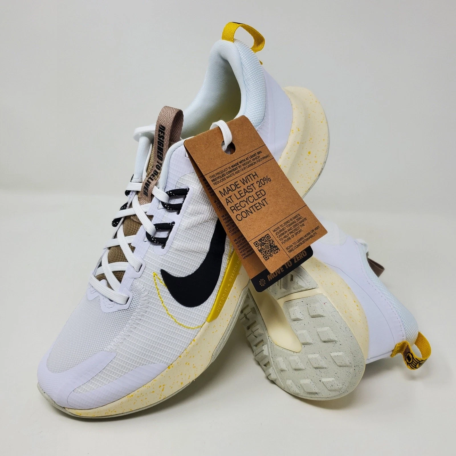 Nike Juniper Trail 2 White Vivid Sulfur DM0822-101Men's Size 8