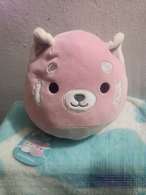 Squishmallows Dohna Pink Panda Mischa The Snow Leopard 8 Inch Flip a Mallow NEW