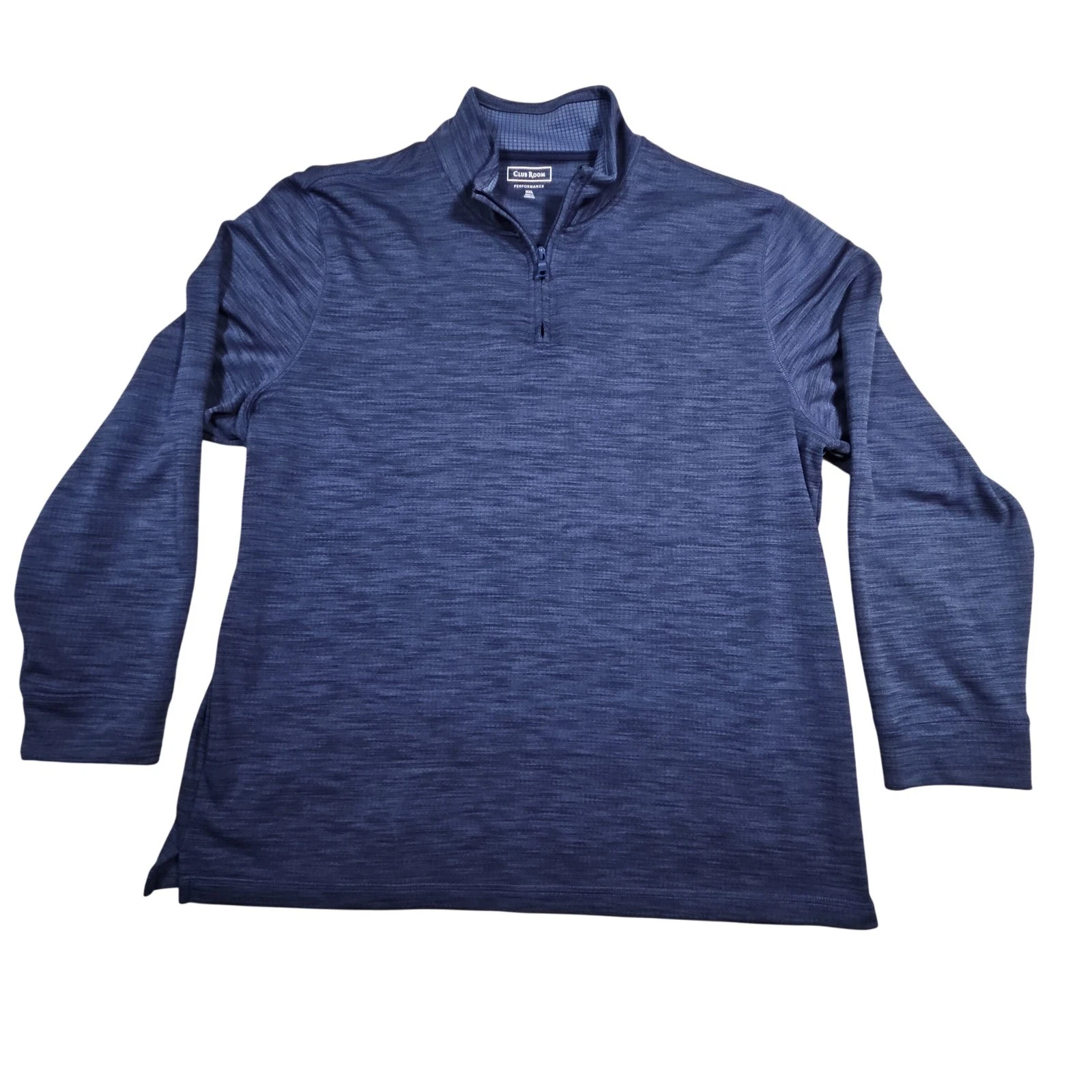 Club Room Performance XXL Mens 1/4 Zip Pullover Long Sleeve Blue