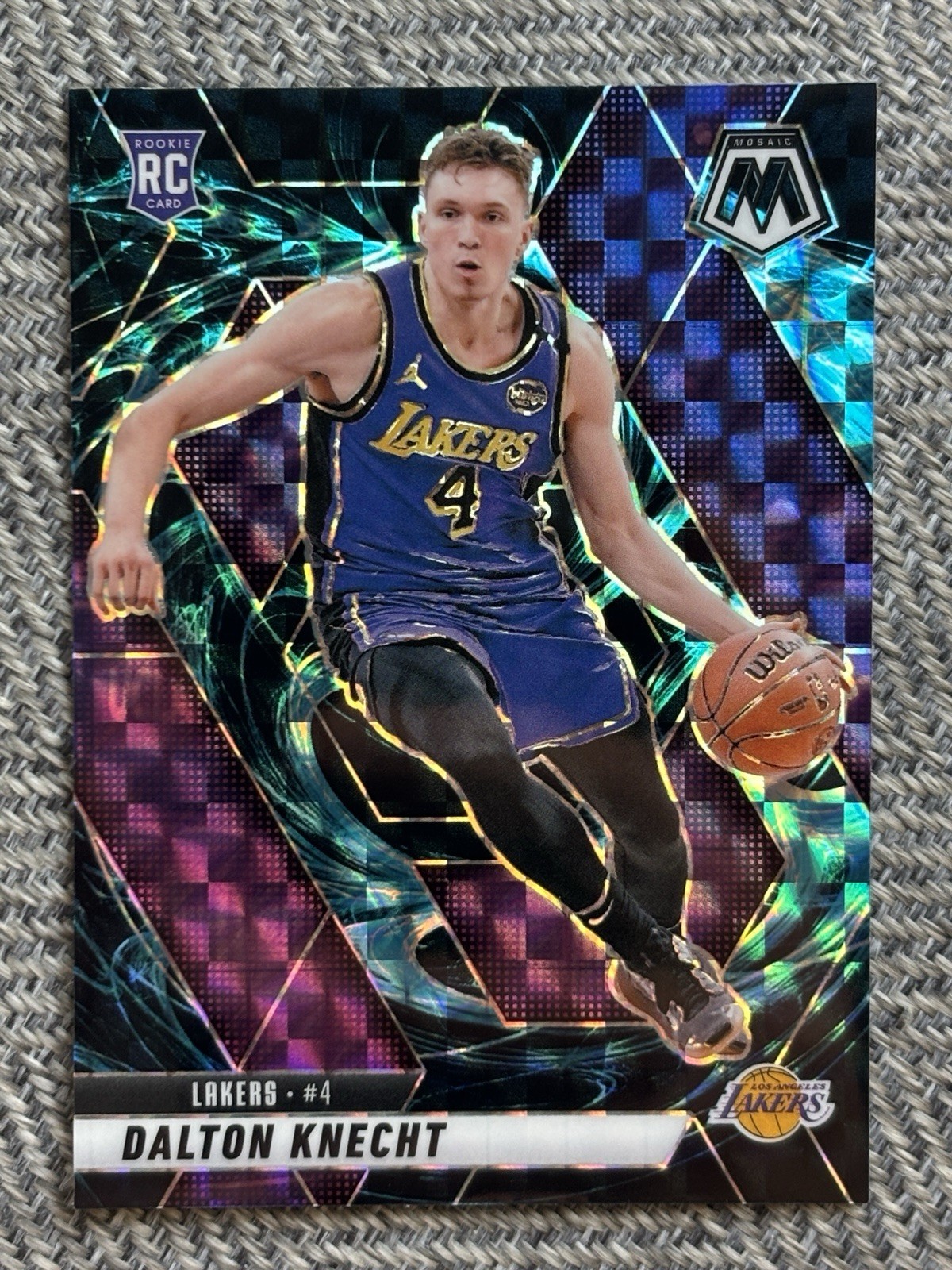 2024-25 Mosaic Basketball Dalton Knecht RC Lakers Genesis Mosaic Prizm #238