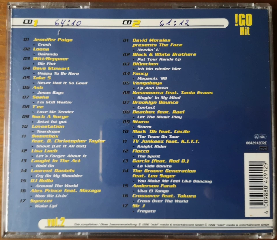 !Go Hit, Vol.2, Sampler, Doppel CD - Bild 2 von 2