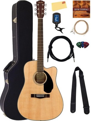 Fender CD-60SCE Dreadnought Acoustic-Electric Guitar - Natural w/ Hard Case
