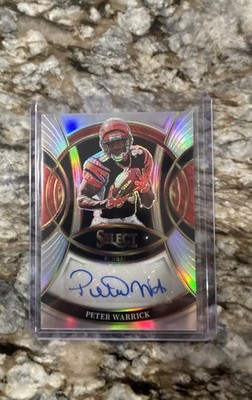 2025 Panini Select Peter Warrick #SP-PWK Silver Prizm Auto Florida State Bengals