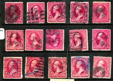 Collection Fancy Cancels Sc #220 Untyped 2 Cent Washington Bureau 1890-5 US10A11
