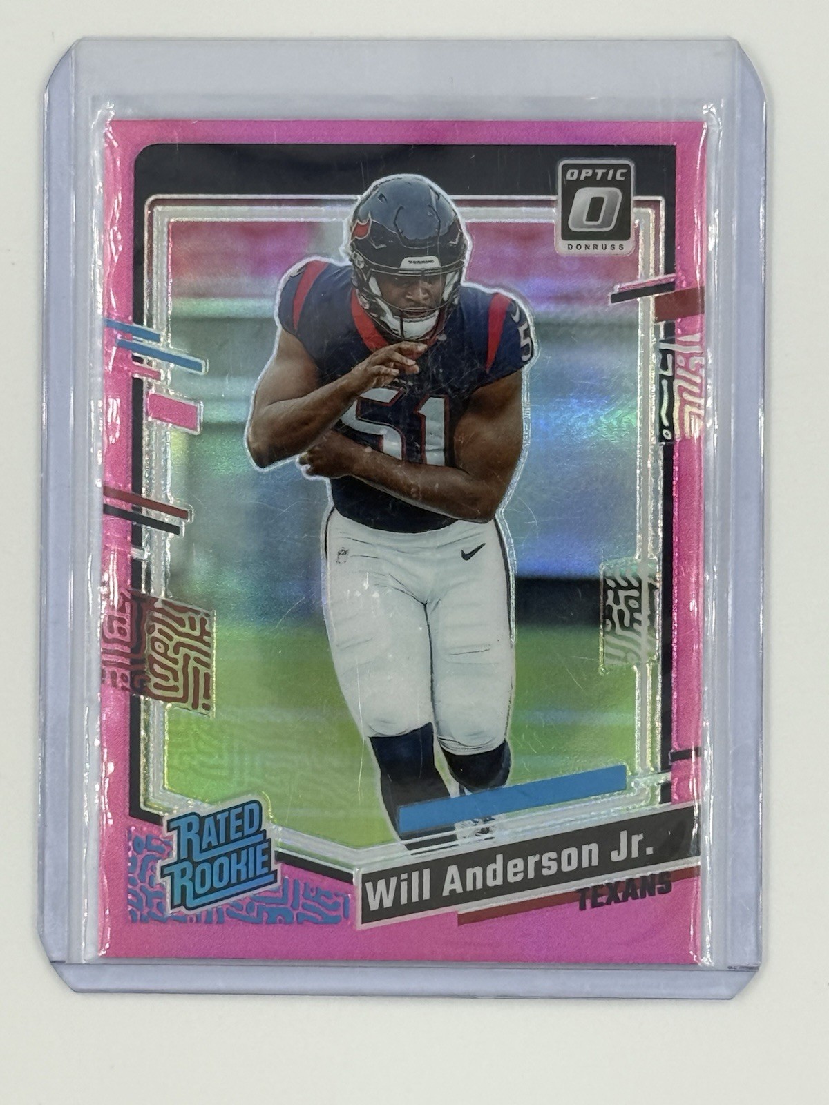 2023 Optic Pink Refractor - Will Anderson Jr. RC #246 Houston Texans
