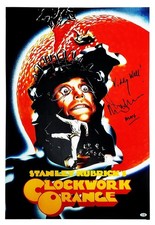 Clockwork Orange Malcolm McDowell Signed Autographed 24x36 Photo Poster