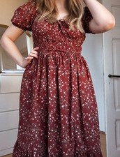 Christy Dawn Brynne Dress M Medium - Rosetta Rouge abito vintage linea A rosso