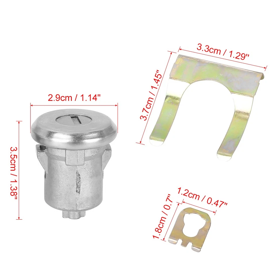 Juego de cilindros de cerradura de puerta con 2 llaves para Buick para Chevy para Pontiac para Pontiac Foto 2 de 4