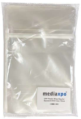 OPP Plastic Wrap Bag for Standard DVD Case 14mm Lot