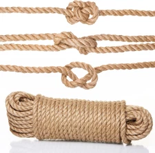 6mm Jute Twine Hemp Rope,100% Natural Jute Rope 4-ply Thick Twine String Cord Ro
